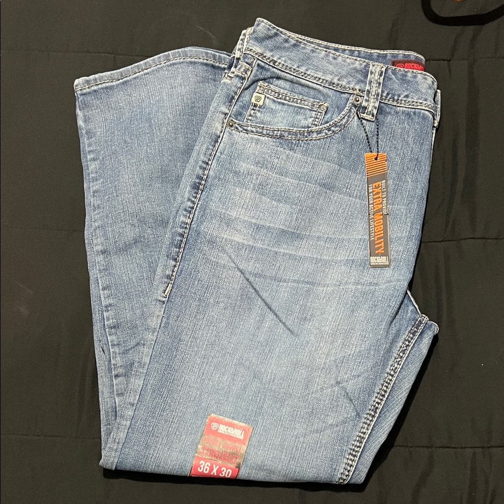 Men's Bootcut Jeans in Classic Blue by Rock&Roll Denim